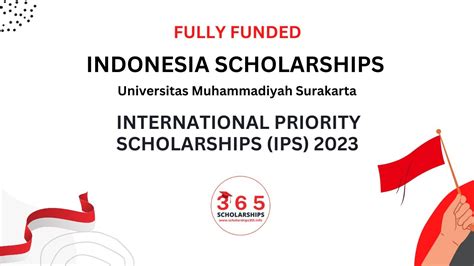 Indonesia Scholarships International Priority Scholarship