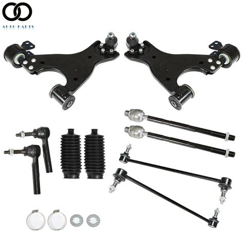 For 07 16 GMC Acadia 12 Suspension Kit Control Arms Ball Joints Tie