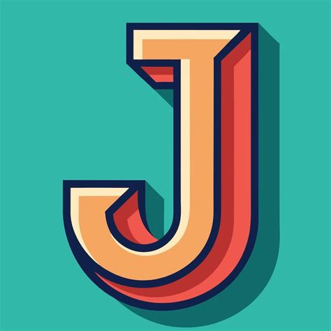 Bold Letter J Vector Simple And Clear Design For Typography Branding