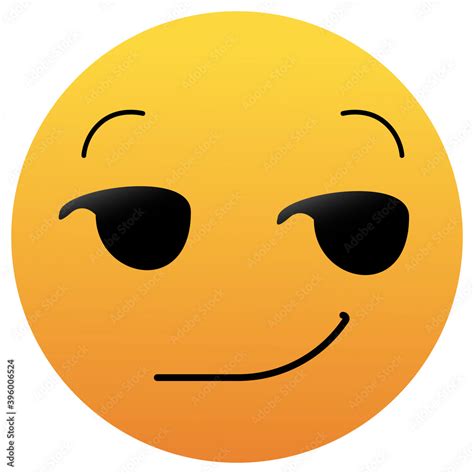 Smirking Emoji. A yellow face with a sly, smug, mischievous, or ...