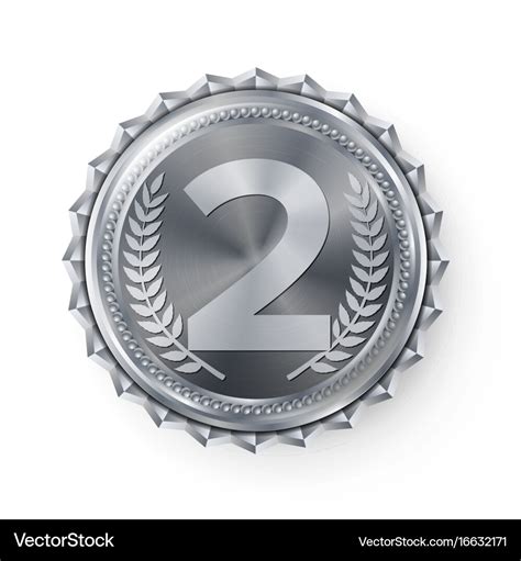 Silver medal 2nd place ceremony Royalty Free Vector Image