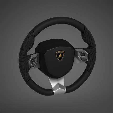 Lamborghini Steering Wheel - Aventador 3D Model by SJ-Automotive-Design