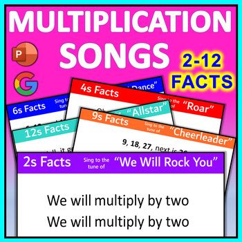 Multiplication Songs | Skip Counting Songs - Math Facts 2-12 by ...