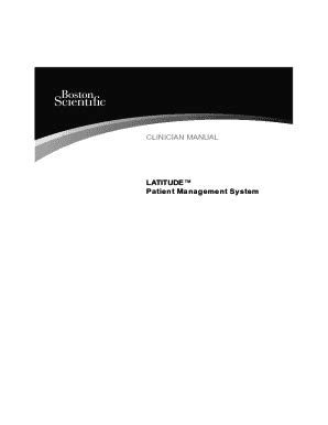 Fillable Online Fillable Online Latitude Clinician Manual Boston