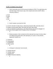 Understanding Economic Concepts ECON 121 Quiz 6 Course Hero