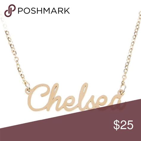 Gold Chelsea Name Nameplate Necklace 3/$30 | Chelsea name, Baguette ...