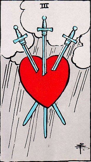 Three Of Swords Tarot Poster For Sale By Phantastique Swords Tarot Tarot Tattoo Rider