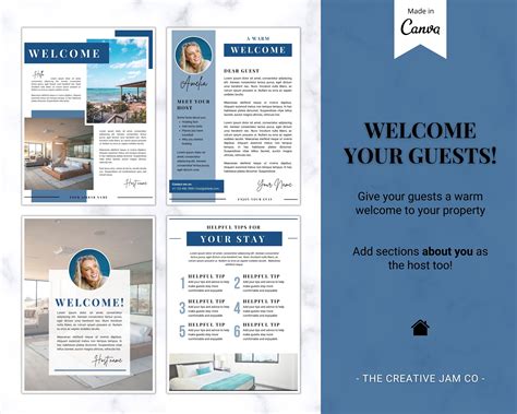 Airbnb Welcome Book Template Editable Canva Welcome Guide Etsy UK