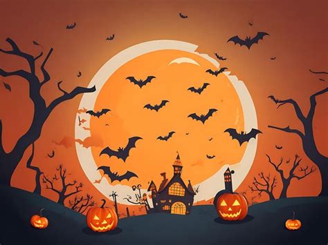 Premium Photo Vector Style Halloween Invitation Card Template