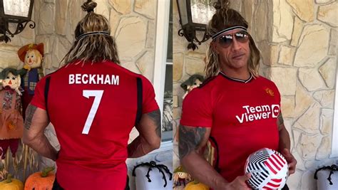 Dwayne Johnson Pays Tribute To David Beckham With Halloween Costume