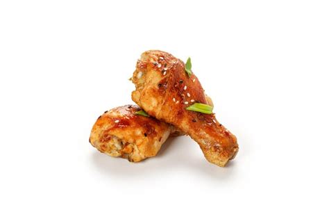 Premium Photo Roasted Baked Chicken Legs Drumsticks Isolated On White