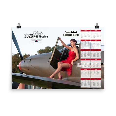 2023 Calendar Print Warbird Pinup Girls Photo Print With Etsy Canada