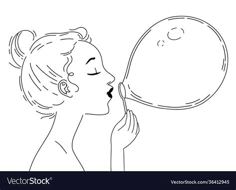 Aggregate 140+ girl blowing bubbles drawing super hot - seven.edu.vn