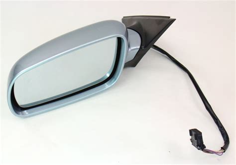 LH Side View Door Mirror 98 04 VW Passat B5 LB5S Silver Blue