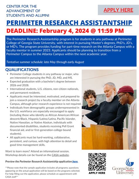 Research Assistantship - Perimeter Research Assistantship - Center for the Advancement of ...