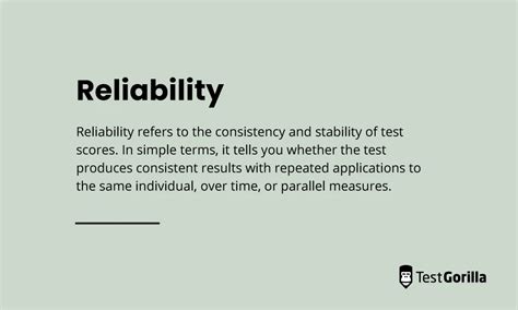 How To Interpret Test Fact Sheets Reliability Tg