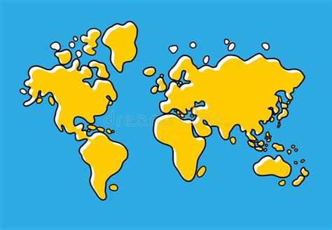 World Map Cartoon Illustration Stock Vector - Illustration of vector, tour: 280548251