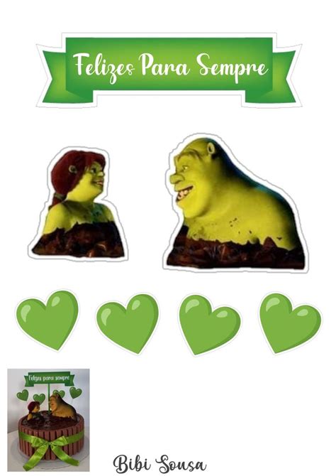 Topper Shrek E Fiona Festa Surpresa Para Namorado Surpresas De Amor