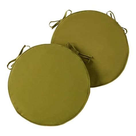 Greendale Home Fashions 18 In X 18 In Kiwi Round Outdoor Seat Cushion