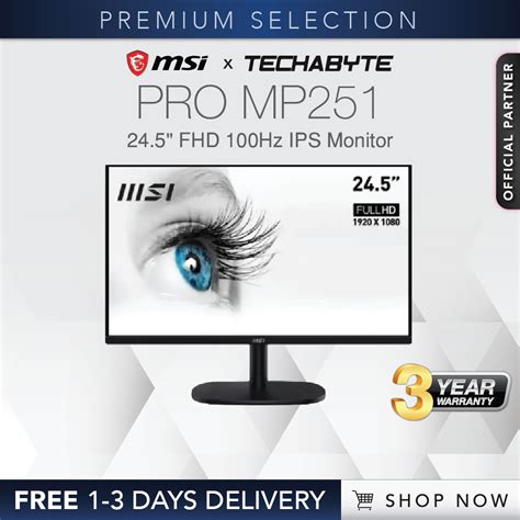 Msi Pro Mp Ms Mprt Hz Adaptive Sync Ips Monitor