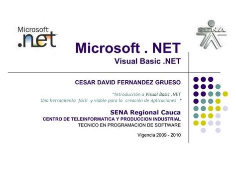 Programacion Orientada A Objetos En Visual Basic Net