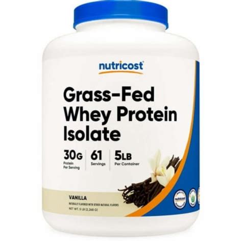 Esupplements Llc Nutricost Grass Fed Whey Protein Isolate Powder Non Gmo 1 Ct 5 Lb Qfc