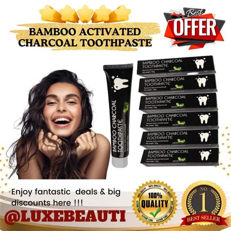 Authentic Bamboo Activated Charcoal Toothpaste Teeth Whitening Bad