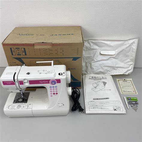 【傷や汚れあり】e230522★ ジャンク品 Janome ジャノメ ミシン Nuikiru N 405 説明書付 箱付き 服飾 ハンド