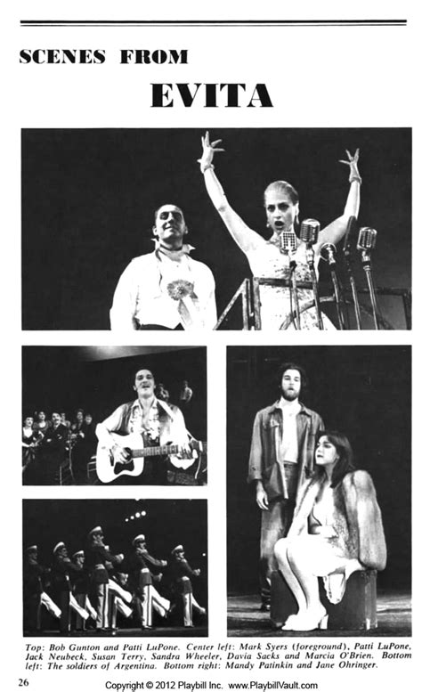 Evita Broadway Broadway Theatre 1979 Playbill