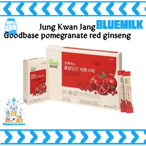 Korean Goodbase Red Pomegranate Red Ginseng Drink Jung Kwan Jang Genuine Red Ginseng From