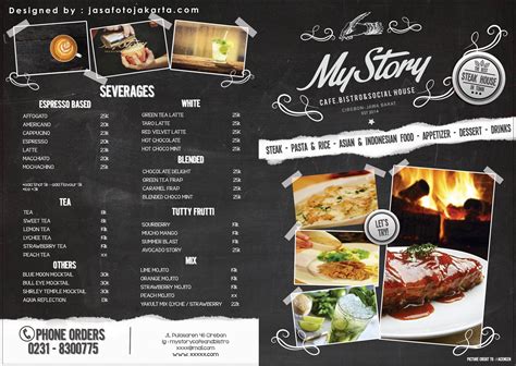 Contoh Desain Menu Makanan Cafe - IMAGESEE