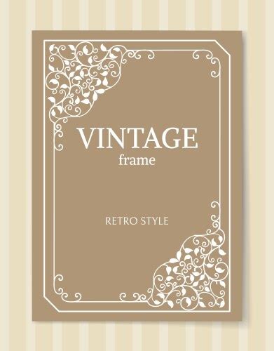 Abstract Retro Royal Vintage Frame Royalty Free Vector Image