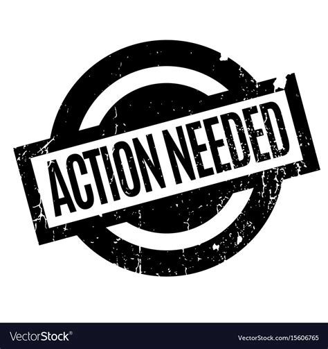 Action Needed Rubber Stamp Royalty Free Vector Image