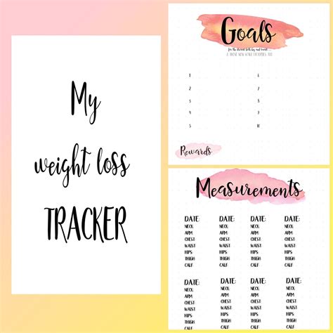 Weight Loss Tracker Fitness Journal 100lb Loss Weight Loss Calendar Wellness Tracker Goal