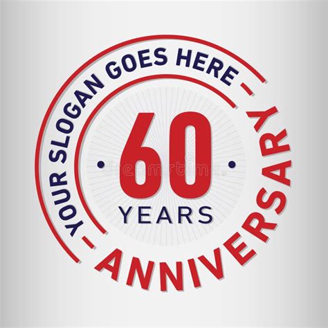 Sixty Years Anniversary Celebration Logotype 60th Anniversary Logo