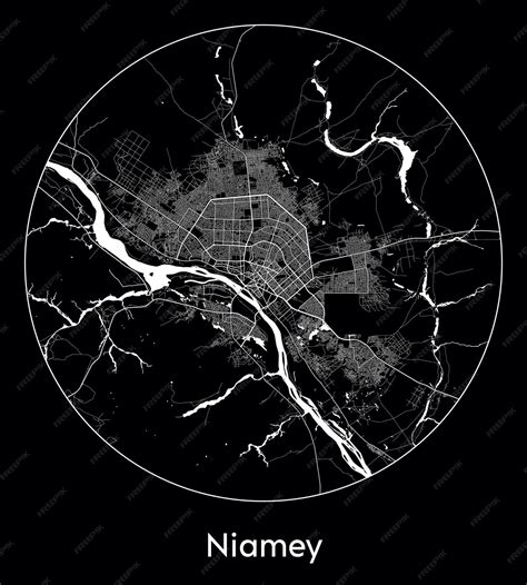 Premium Vector | City map africa niger niamey vector illustration