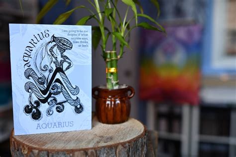 Zodiac Art Aquarius Print From Original Design And Drawing Etsy