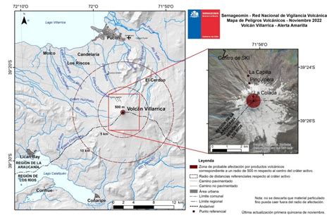 Increased Activity At Villarrica Volcano Alert Level Raised To Yellow