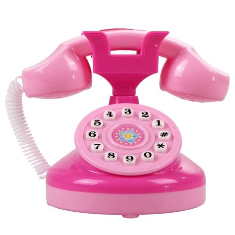 Domybest Educational Emulational Pink Phone Pretend Play Toys Girls Toy