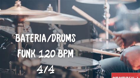 BASE BATERIA FUNK 120 BPM DRUM BACKING TRACK YouTube