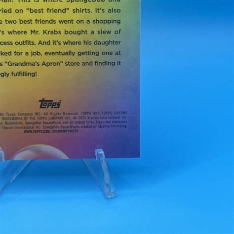 Topps Chrome SpongeBob Bikini Bottom Mall Refractor EBay