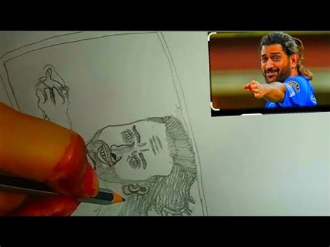 How To Draw MS Dhoni Drawing Step By Step Dhoni Drowing Easy Dhoni