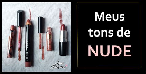 Batons meus tons de nude Zíper chique