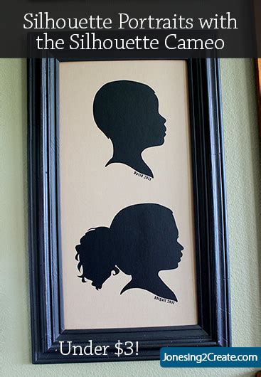 Silhouette Portraits with the Silhouette Cameo - Jonesing2Create