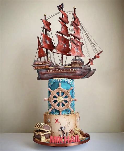 Pirate ship Cake in 2024 | Pirate cake, Cake, Disney cakes