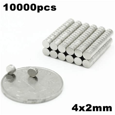 10000pcs 4x2mm Super Powerful Strong Bulk Small Round NdFeB Neodymium