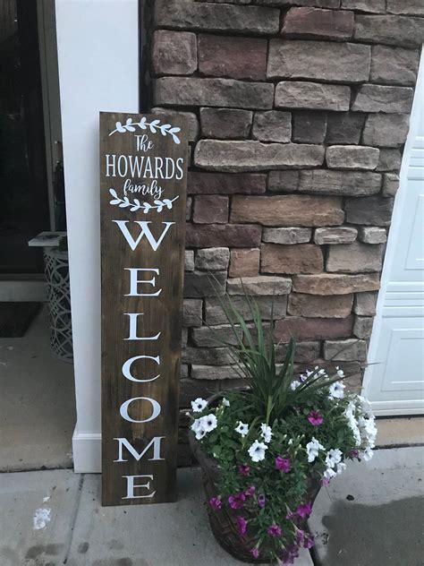 Welcome Sign For Front Porch Porch Sign Personalized Etsy