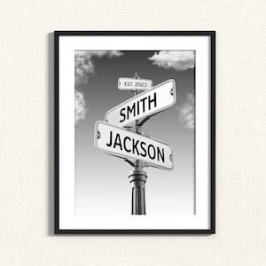 Personalized Name Vintage Street Sign Canvas Print, Custom Name ...