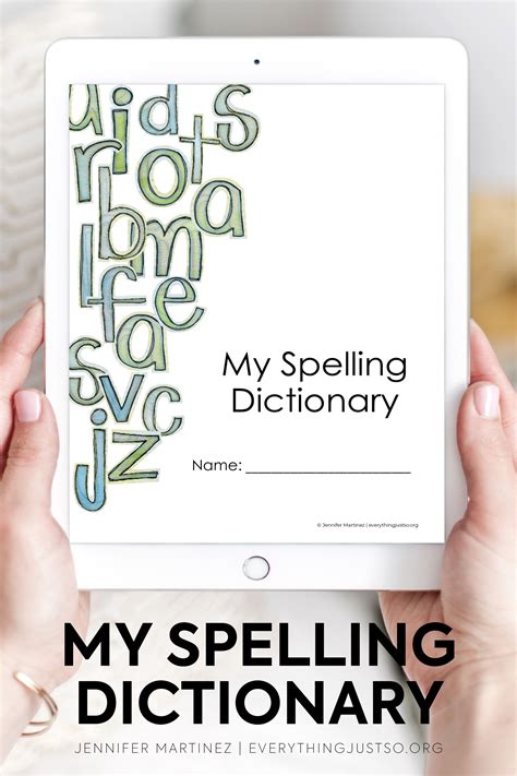 My Spelling Dictionary Teaching Spelling Elementary Teaching