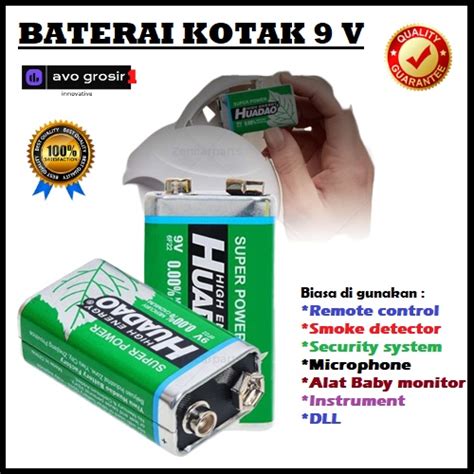 Jual Baterai 9v 9volt 9 Volt V Batu Batre Kotak Batere Remot Battery